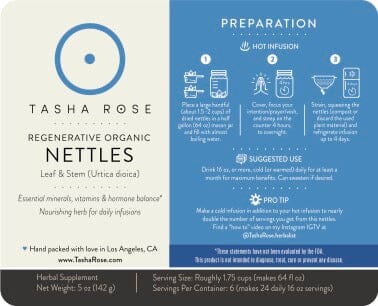 Organic Nettles - Daily Nourishing Infusion Nourishing Infusion Tasha Rose 